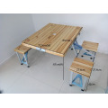 Portable Foldable Camping Wood Table With OEM Printing